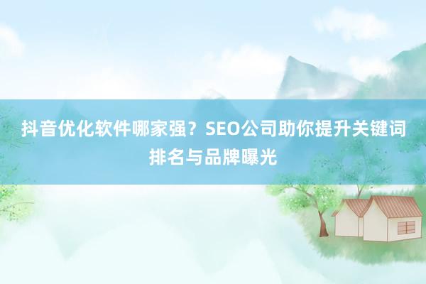 抖音优化软件哪家强？SEO公司助你提升关键词排名与品牌曝光