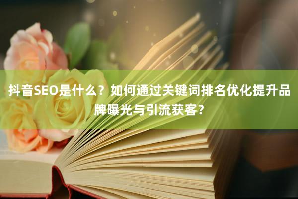 抖音SEO是什么？如何通过关键词排名优化提升品牌曝光与引流获客？