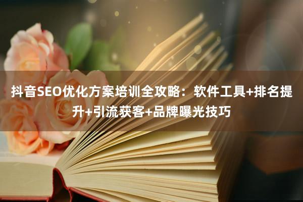 抖音SEO优化方案培训全攻略：软件工具+排名提升+引流获客+品牌曝光技巧